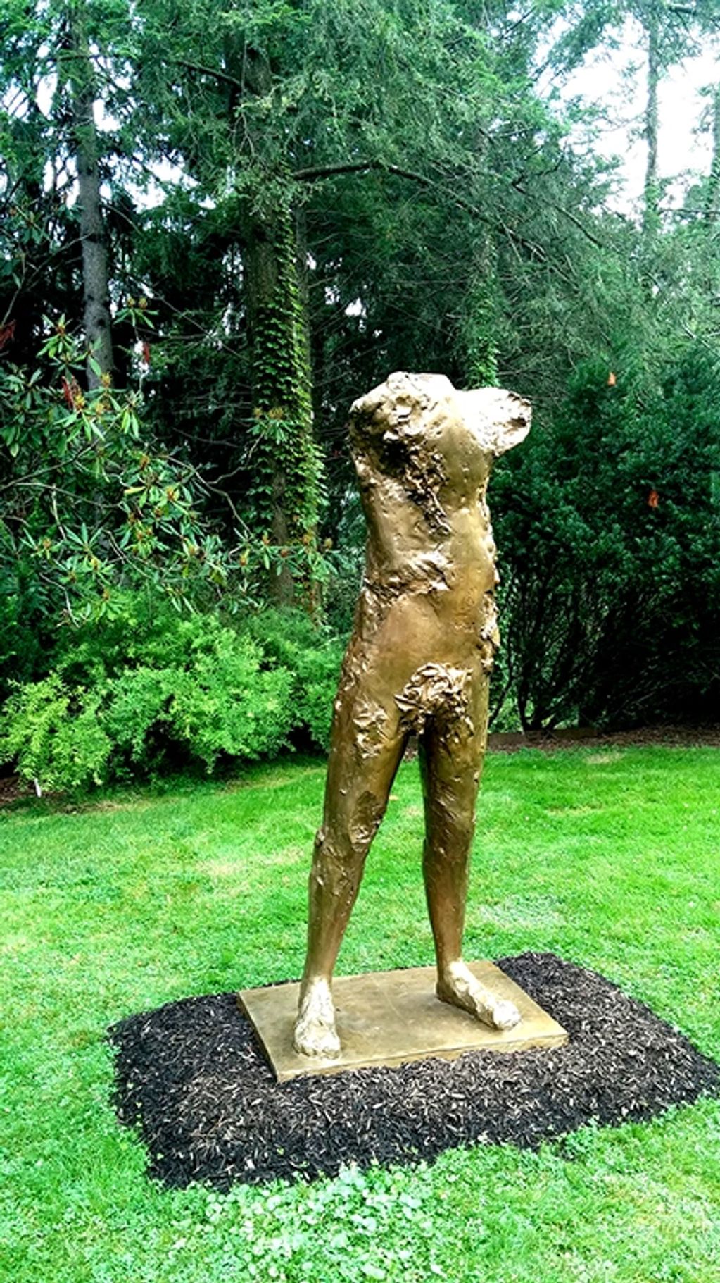 Ed Smith, "Amazon" unique bronze sculpture, Greenwood Gardens, Shorthills, NJ