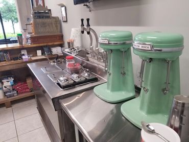 Old-Fashioned Milkshake Machines and Soda Fountain