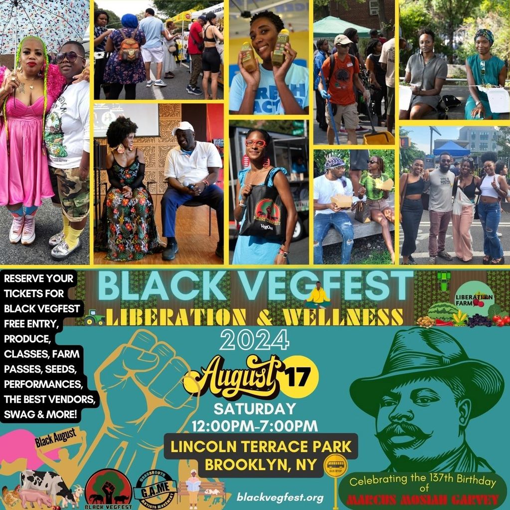 Official Flyer for Black VegFest 2024: Liberation & Wellness