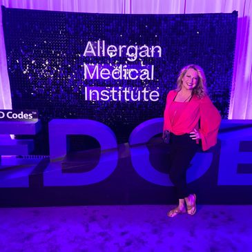 Picture of Nurse Nichole at an allergan institute training learning about Botox.