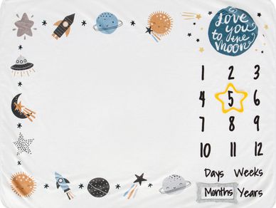 Luka&Lily Baby Monthly Milestone Blanket 