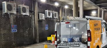 Rock air conditioning outdoor units