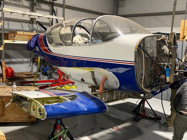 Globe Swift removing damaged center section