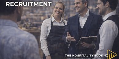 Hospitality recruitment team meets and talks.