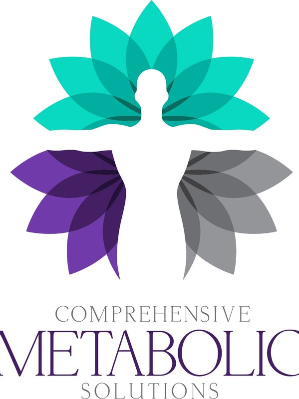 fitness human figure on color background comprehensive metabolic solutions logo