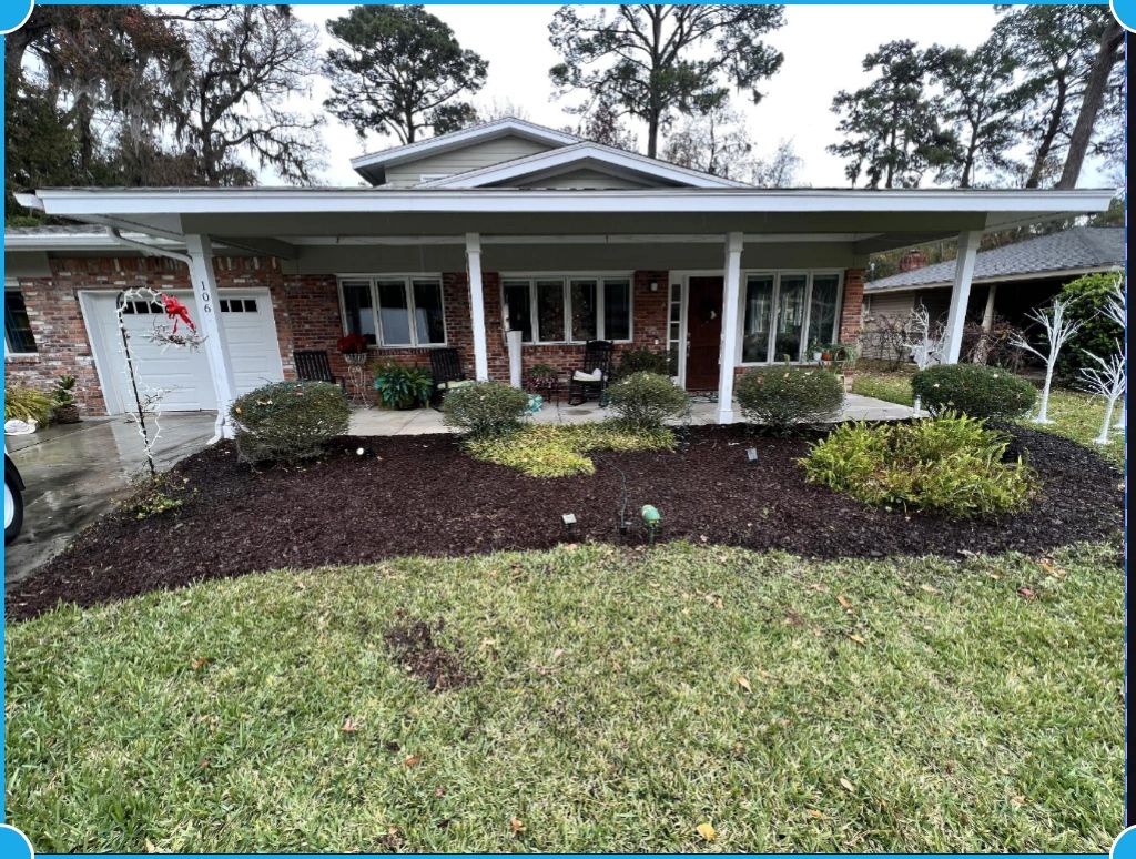 Call for appointment to get free estimates putting mulch down.