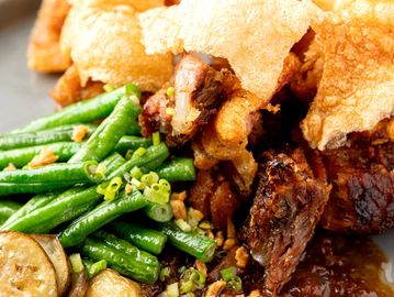 Pork Binagoongan in Manila restaurant
