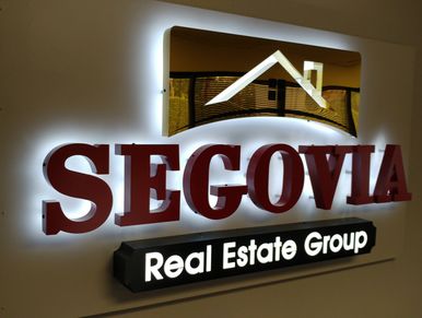 Fabrication of interior electrical LED Real estate lobby sign