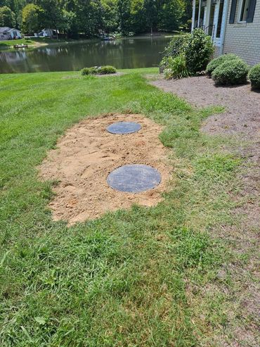 Finished septic tank lid risers