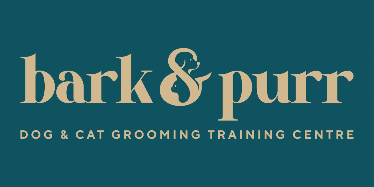 Logo for Bark & Purr Dog & Cat Grooming Training Centre.