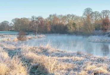 ibsley river Hampshire frost 