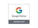 Google Partner Premier 2024 badge with colorful G logo.