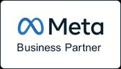 Meta Business Partner logo with infinity symbol.