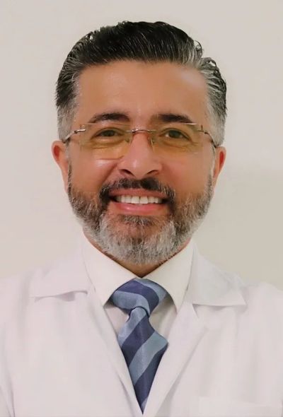 After eye surgery smiling face