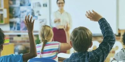 teacher with students