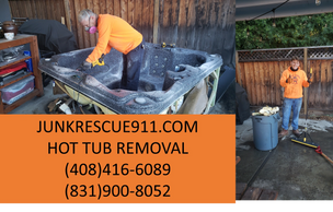 Hot Tub Removal San Jose Before and After Picture.
