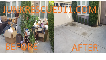 Junk Removal Gilroy Before and After Picture. General Household Junk Removal. Couch Removal