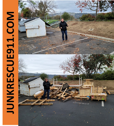 Junk Removal in Morgan Hill Before and After Picture.