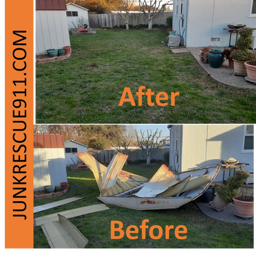 Shed Removal Watsonville, Junk Removal Watsonville Before and After Photo