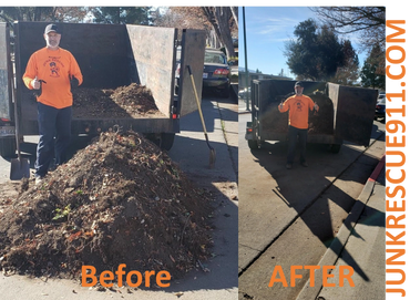 Dirt removal in San Jose. Junk Removal of 4 cubic yards of dirt.