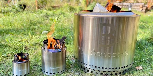 three different sizes of solo stoves