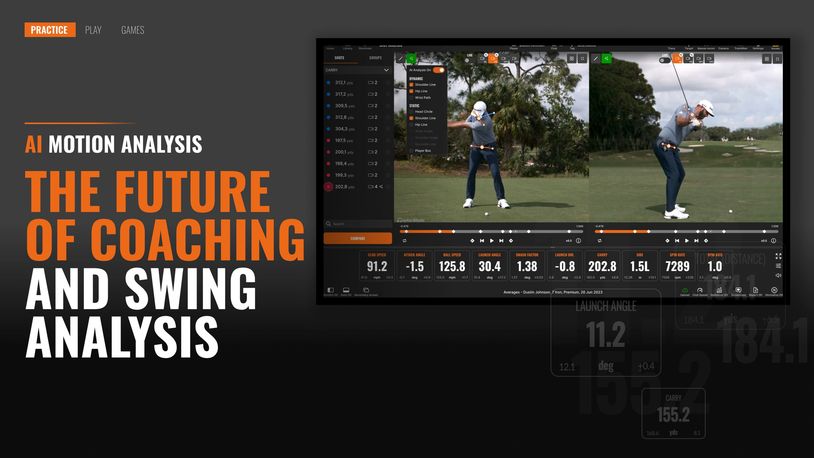 AI motion analysis for golf coaching and swing analysis.