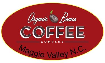 Logo of Organic Beans Coffee Company from Maggie Valley, N.C.