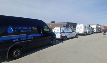 Aberdeen Plumbing team of trucks and vans
