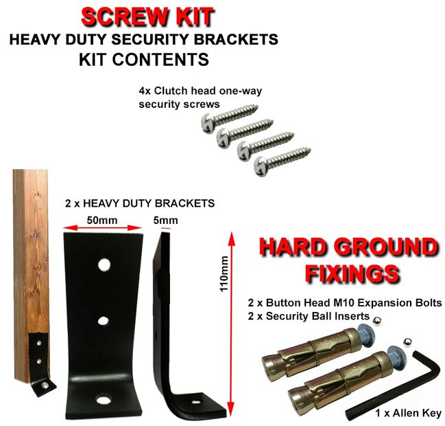 Gazebos Arbours Bench Seats Swing sets Summerhouses carports security brackets