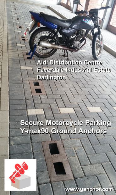 ALDI Commercial Secure Motorcycle Parking