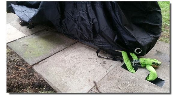 Installing motorbike security ground anchors