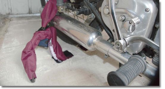 Motorcycle security anchor and chain