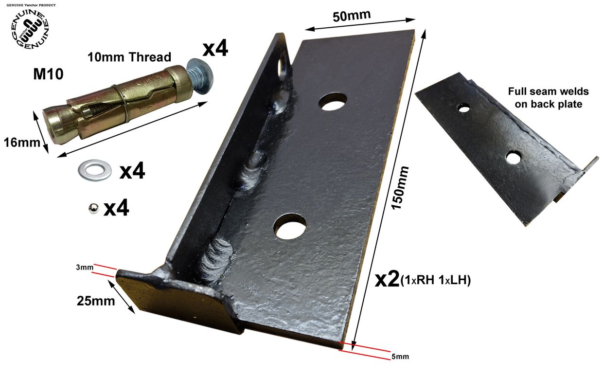 Door security Barricade Brackets 90 degree