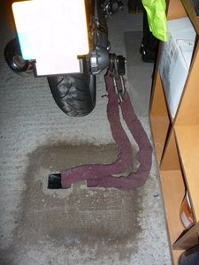 motorbike ground anchor installation