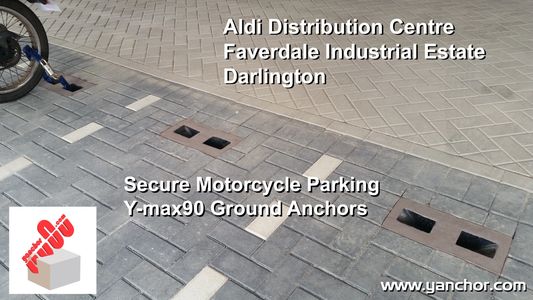 ALDI Commercial Secure Motorcycle Parking