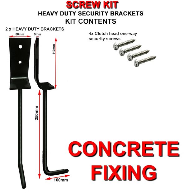 Concrete in anchor Garden bench Gazebos Shed Swing sets slides play areas