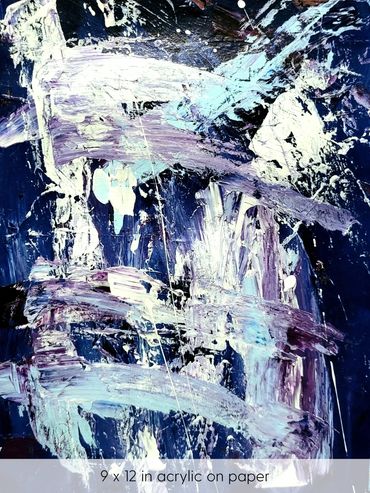 Shades of purple and white on a dark background arranged into what looks like a hashtag