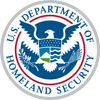 Seal of the U.S. Department of Homeland Security with an eagle and shield.