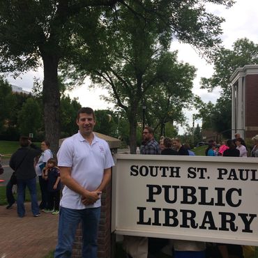 Todd supporting the South St. Paul public library