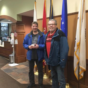 Todd and his father Joe Podgorski who was a navy veteran, at the Minneapolis VA nursing home