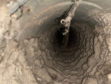 Example of a dirty dryer vent.