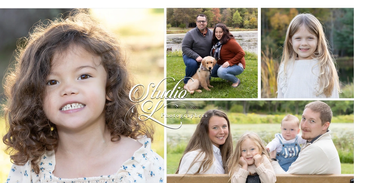 Happy family moments with kids and pets outdoors.