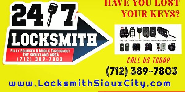 Key fob & remote. 24 hour Sioux City emergency locksmith