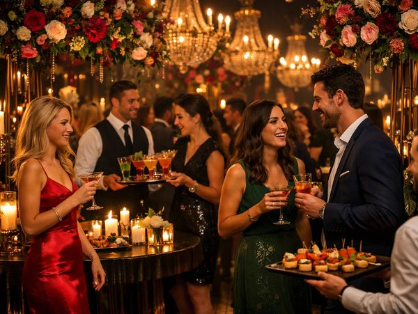 An elegant group of single people enjoying a cocktail with other singles in Bexhill-on-sea.
