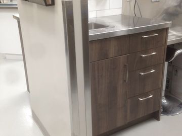 Custom Stainless Steel Countertops Corner Guards Animal Clinic Hospital Install Fabrication  