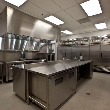 Stainless steel Kelowna Fabrication Countertops Railings Wall Cladding Ducting Hood Shrouds shelving