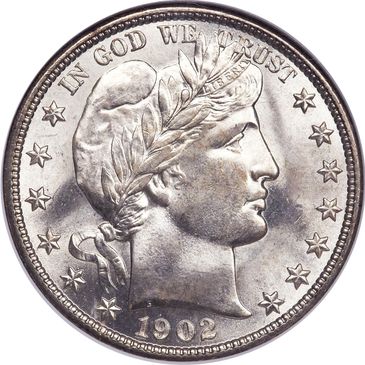 1902 Barber Half Dollar with Lady Liberty facing right