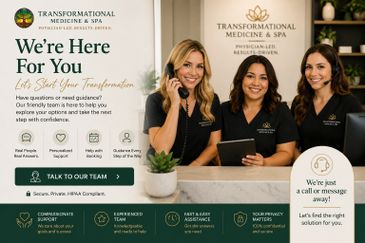 Friendly staff at Transformational Medicine & Spa ready to assist with personalized health plans.