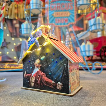 The children will decorate a circus tent money box