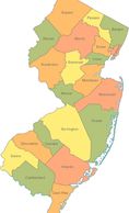 This image is of the State of New Jersey's counties and reference to the state of Hemp and CBD Laws